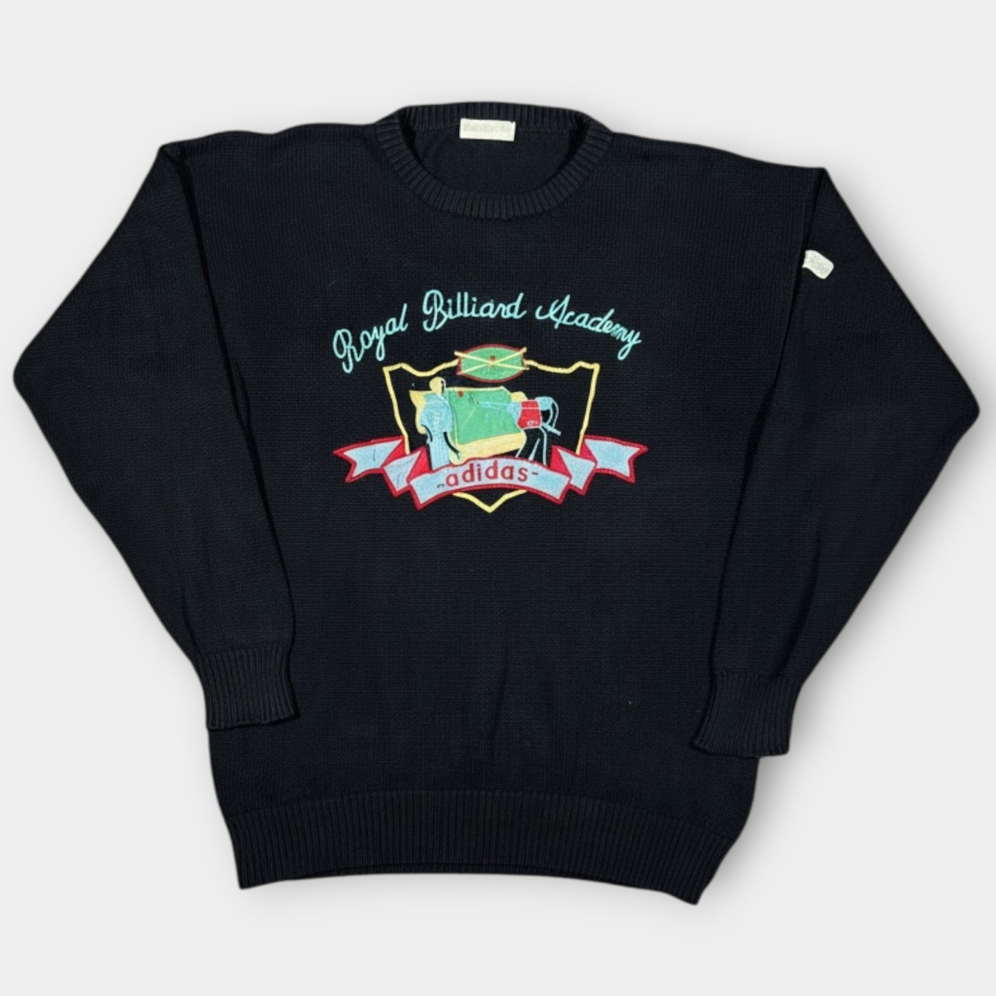 ADIDAS | 80s BILLARDS NAVY KNITTED SWEATSHIRT (50)