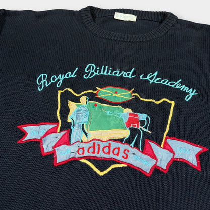 ADIDAS | 80s BILLARDS NAVY KNITTED SWEATSHIRT (50)