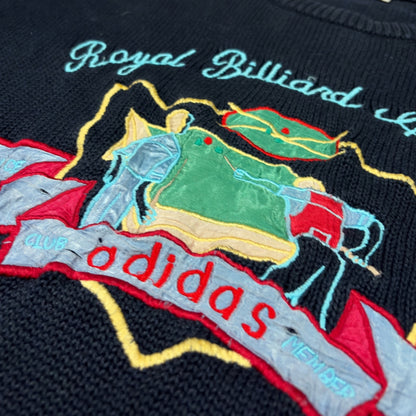 ADIDAS | 80s BILLARDS NAVY KNITTED SWEATSHIRT (50)