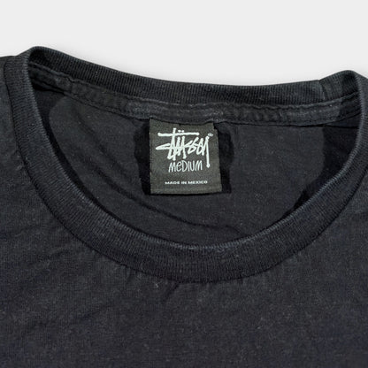 STUSSY | BLACK GRAPHIC TEE (M)