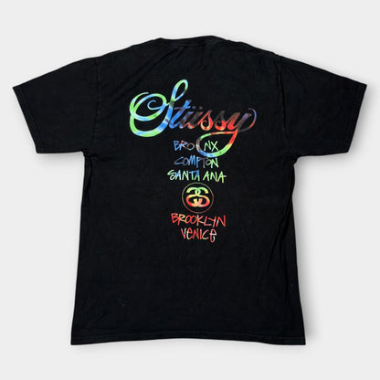 STUSSY | BLACK GRAPHIC TEE (M)