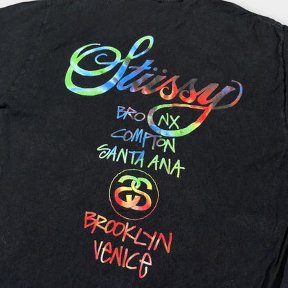 STUSSY | BLACK GRAPHIC TEE (M)