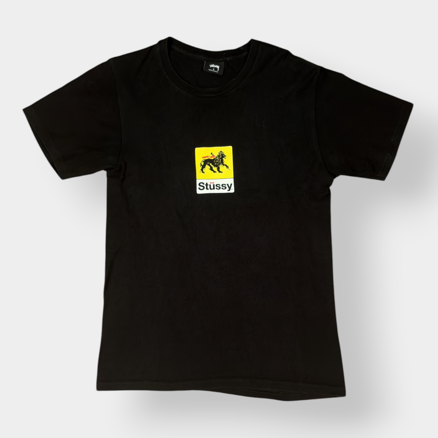 STUSSY | BLACK LEONE GRAPHIC T-SHIRT (S)