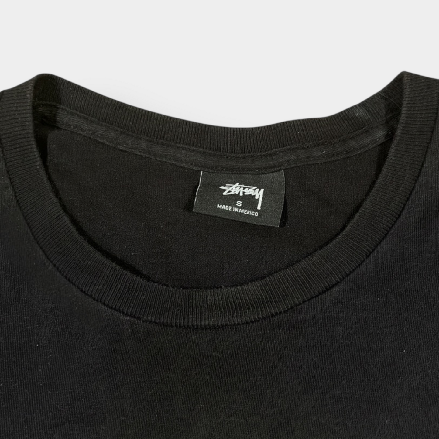 STUSSY | BLACK LEONE GRAPHIC T-SHIRT (S)