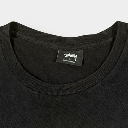 STUSSY | BLACK LEONE GRAPHIC T-SHIRT (S)
