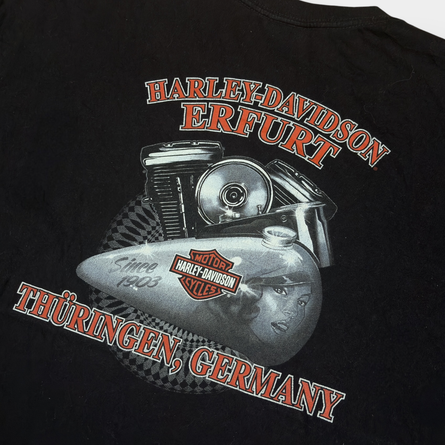 HARLEY DAVIDSON | 2013 ERFURT' 'THÜRINGEN, GERMANY' BLACK GRAPHIC TEE (3XXL)