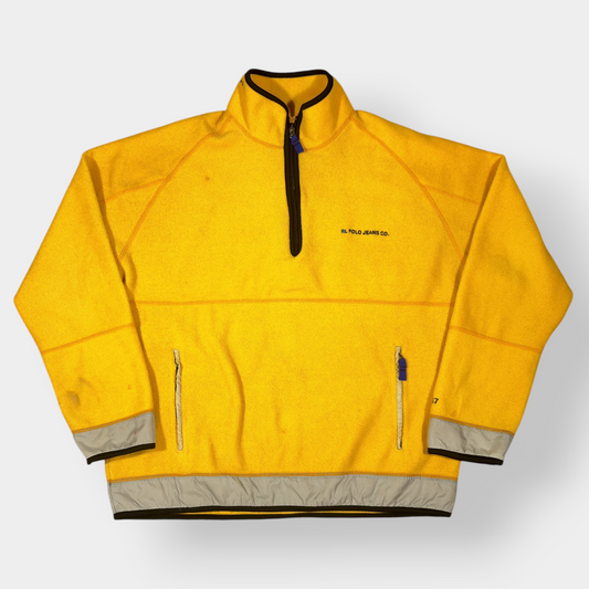 RALPH LAUREN | POLO JEANS YELLOW QUARTER ZIP SWEATSHIRT (L)