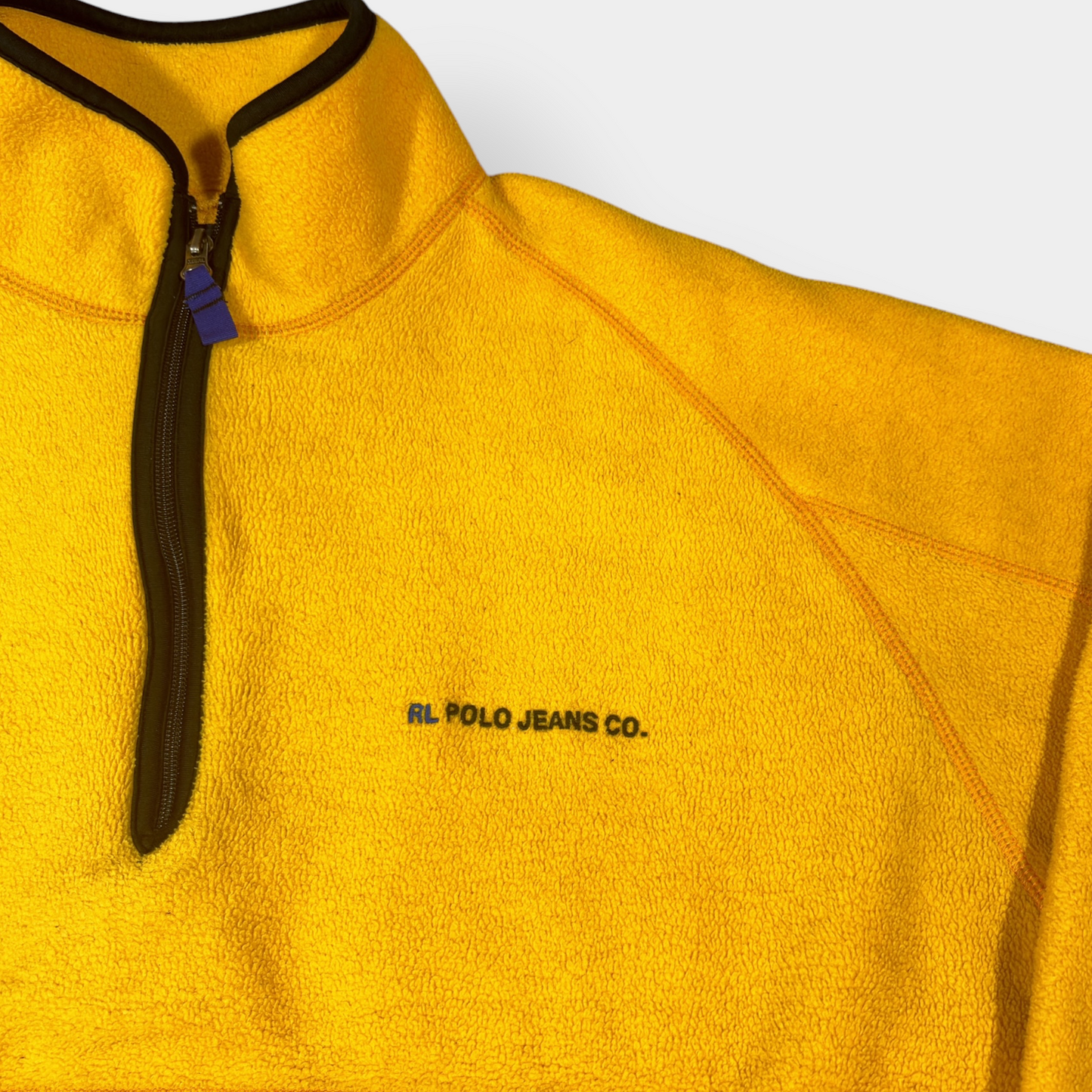 RALPH LAUREN | POLO JEANS YELLOW QUARTER ZIP SWEATSHIRT (L)