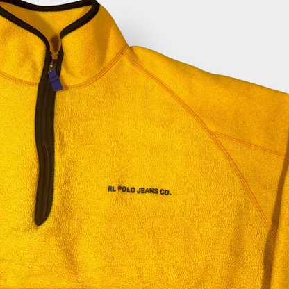 RALPH LAUREN | POLO JEANS YELLOW QUARTER ZIP SWEATSHIRT (L)