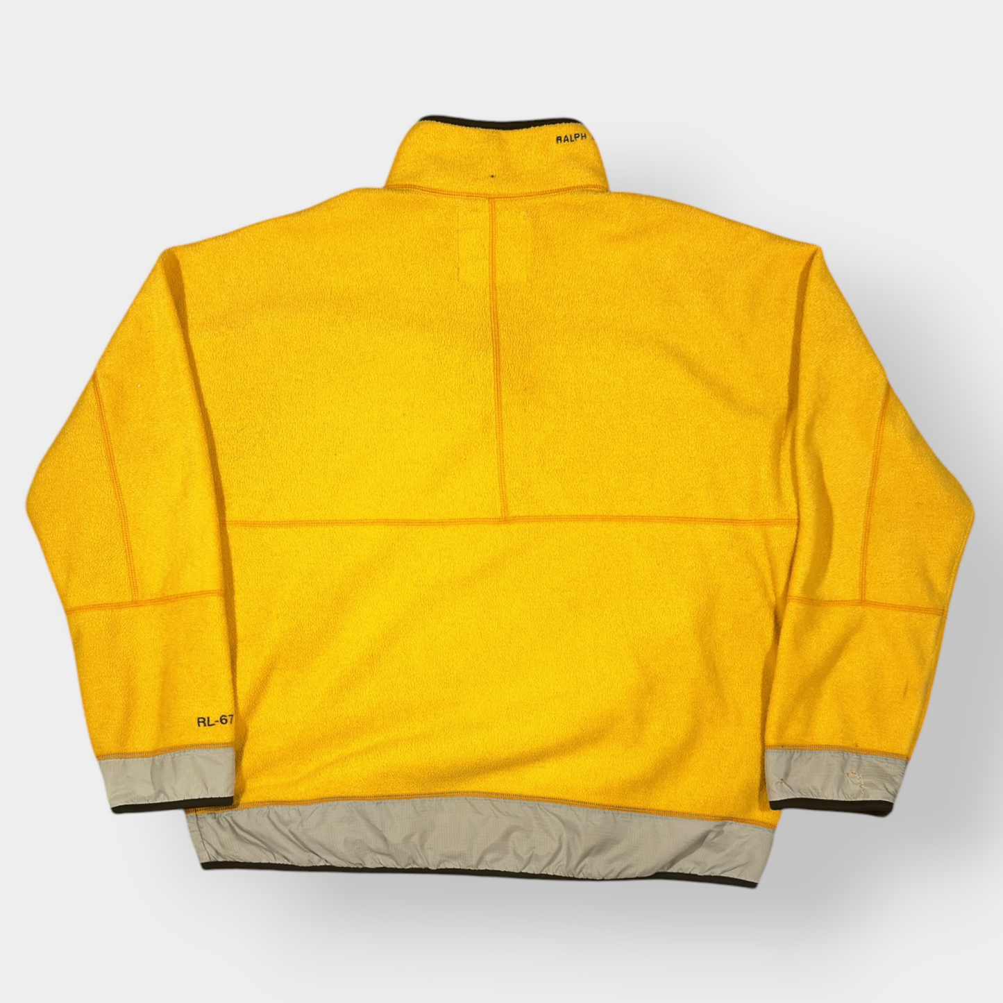 RALPH LAUREN | POLO JEANS YELLOW QUARTER ZIP SWEATSHIRT (L)
