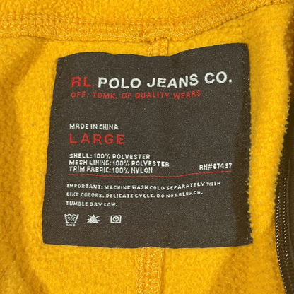 RALPH LAUREN | POLO JEANS YELLOW QUARTER ZIP SWEATSHIRT (L)