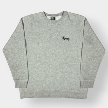 STUSSY | GREY SPELLOUT SWEATSHIRT (M)