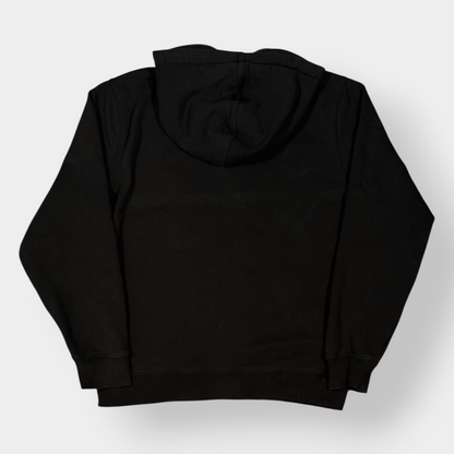 STUSSY | BLACK EMBROIDERED LOGO HOODIE (M)