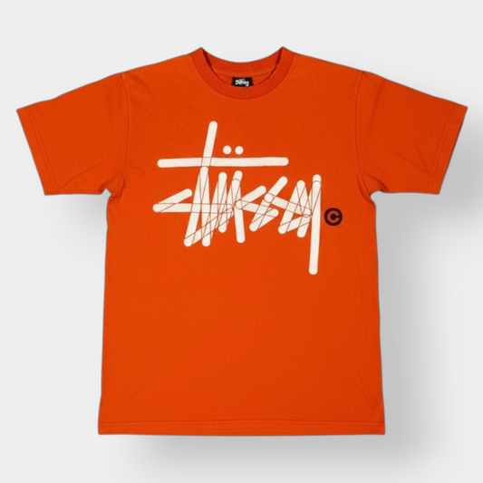 STUSSY | VINTAGE ORANGE LOGO PRINT TEE (S)