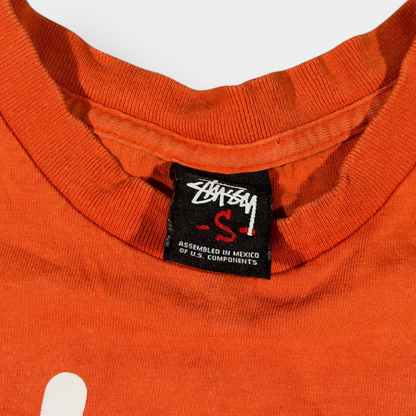 STUSSY | VINTAGE ORANGE LOGO PRINT TEE (S)
