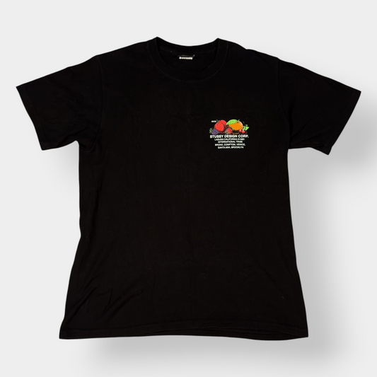 STUSSY | BLACK FRESH FRUIT GRAPHIC TEE (M)