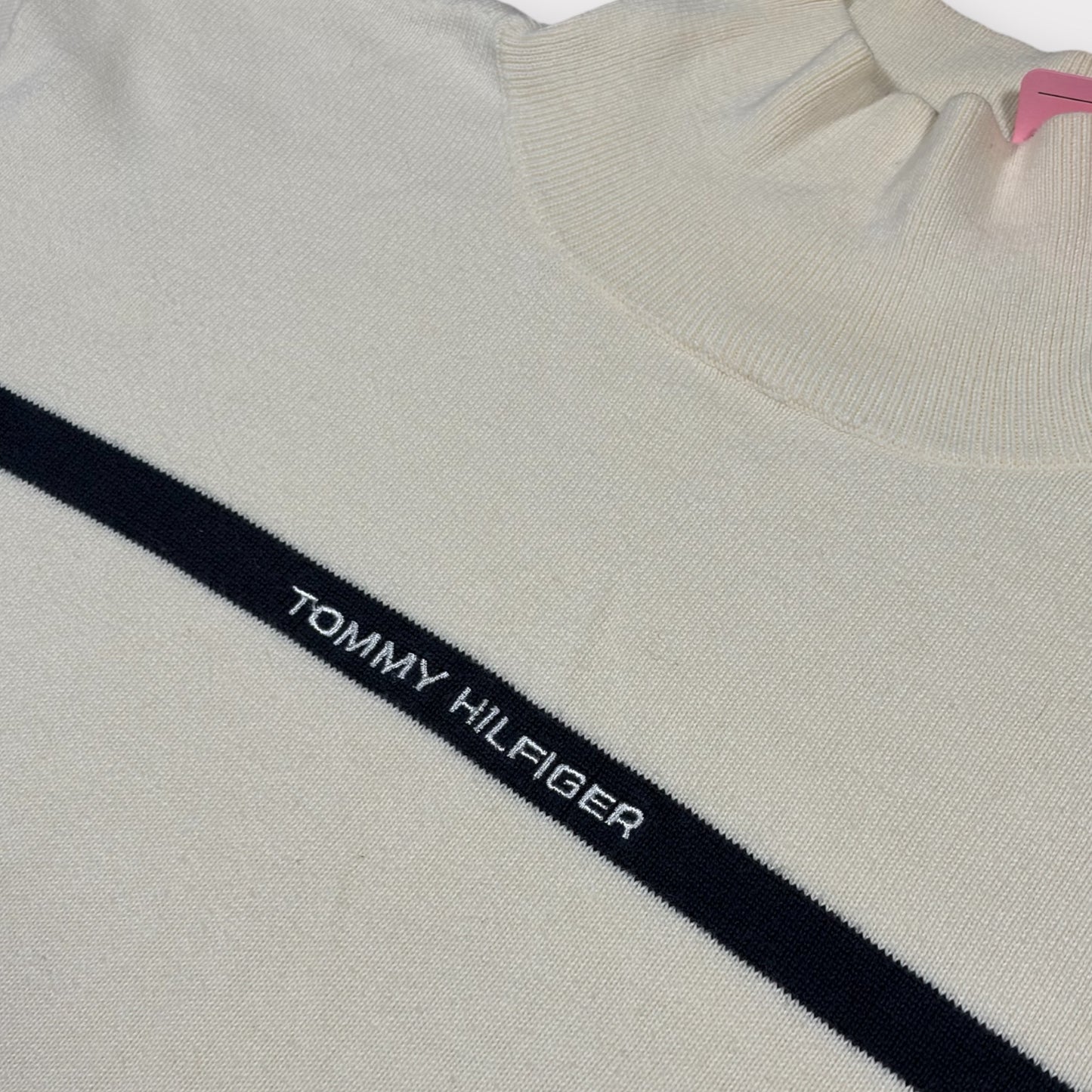 TOMMY HILFIGER 1990s POLO NECK SWEATER (M)