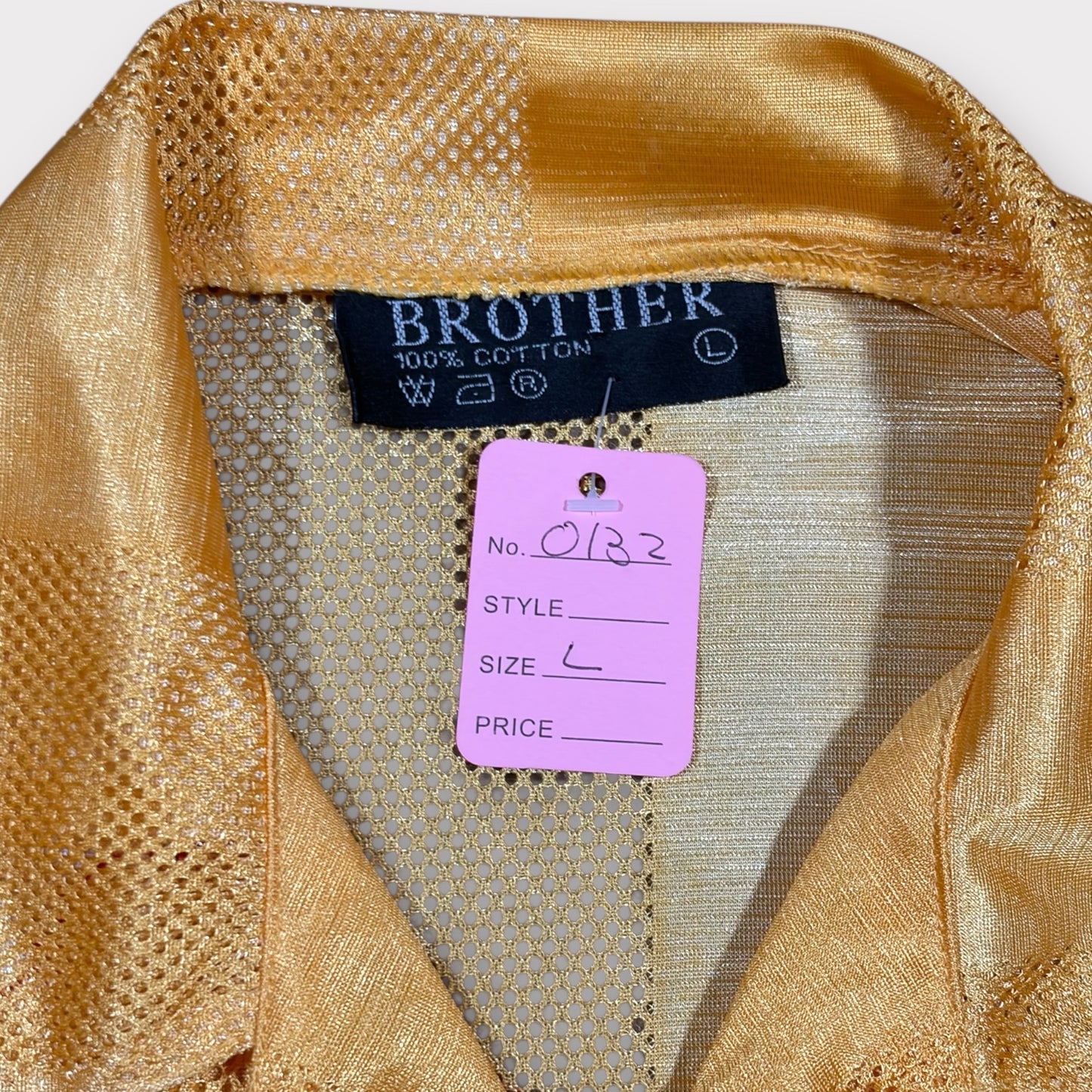 VINTAGE CHINESE DRAGON MESH SHIRT (L)