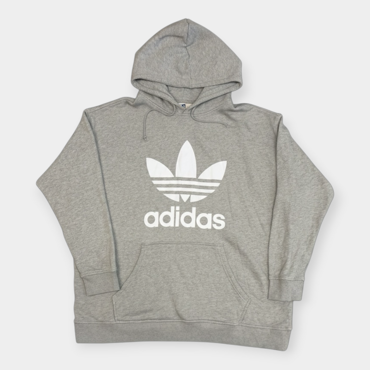 ADIDAS | 2010s GREY TREFOIL LOGO HOODIE (4XL)