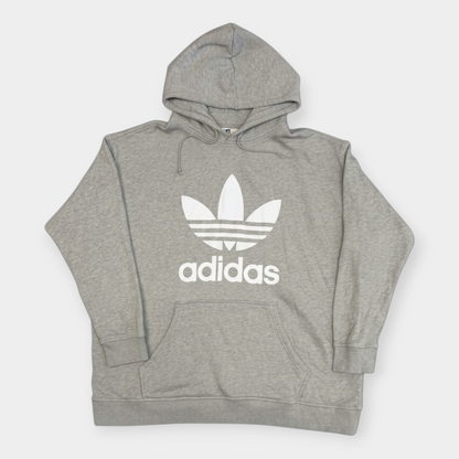 ADIDAS | 2010s GREY TREFOIL LOGO HOODIE (4XL)