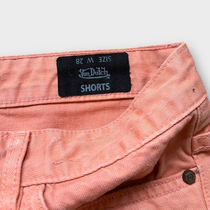 VON DUTCH | Y2K VINTAGE DISTRESSED DENIM SHORTS (S)