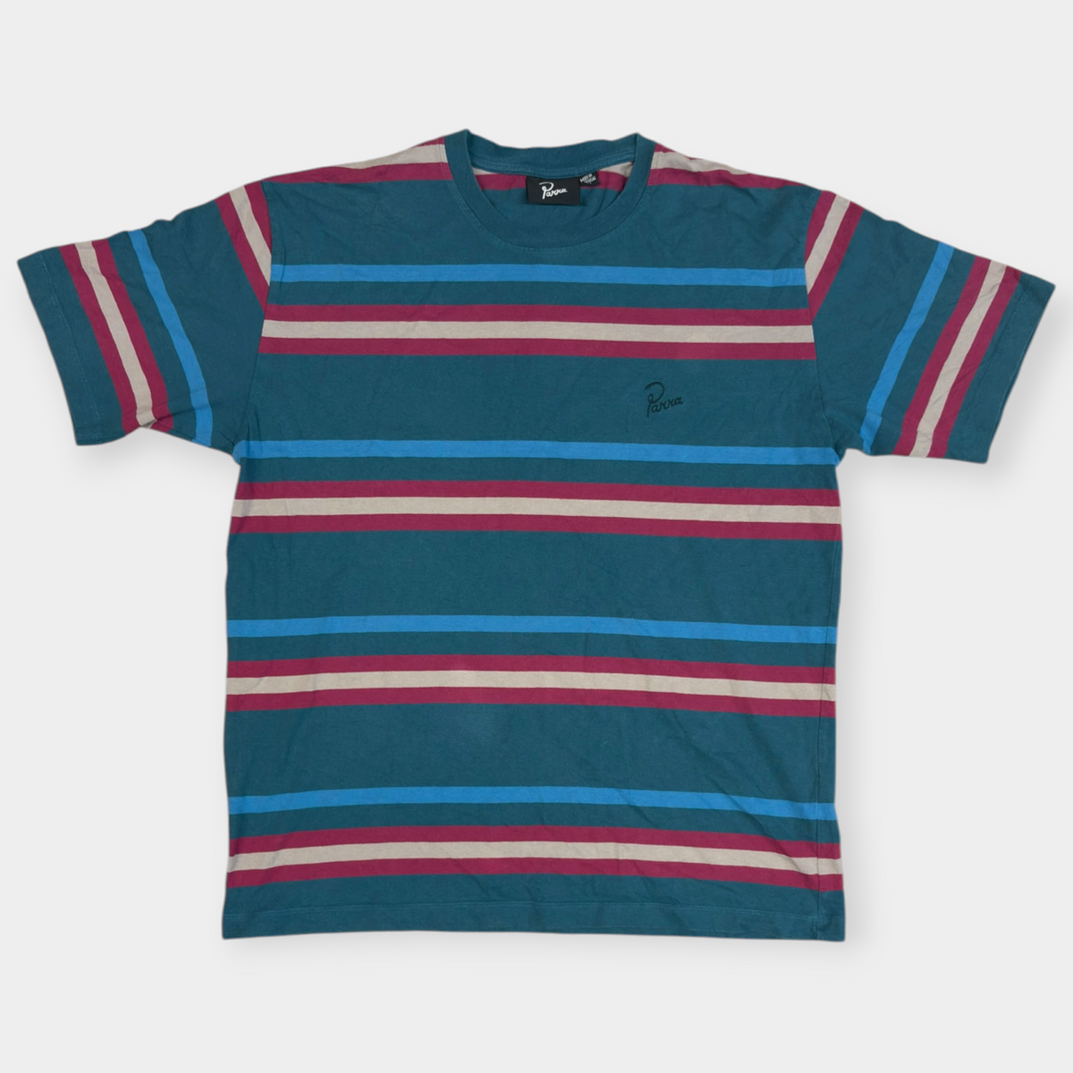 PARRA | STRIPED SKATER TEE (L)