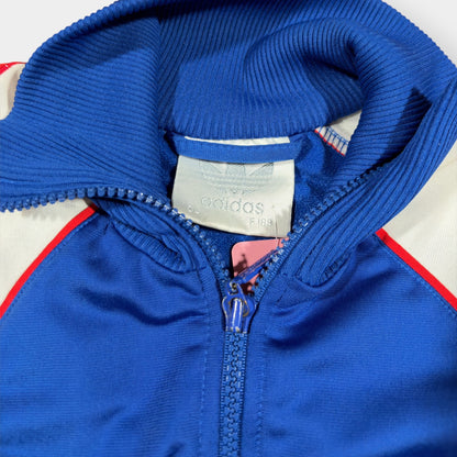 ADIDAS | 1990s VINTAGE BLUE COLOUR BLOCK TRACK JACKET (M)