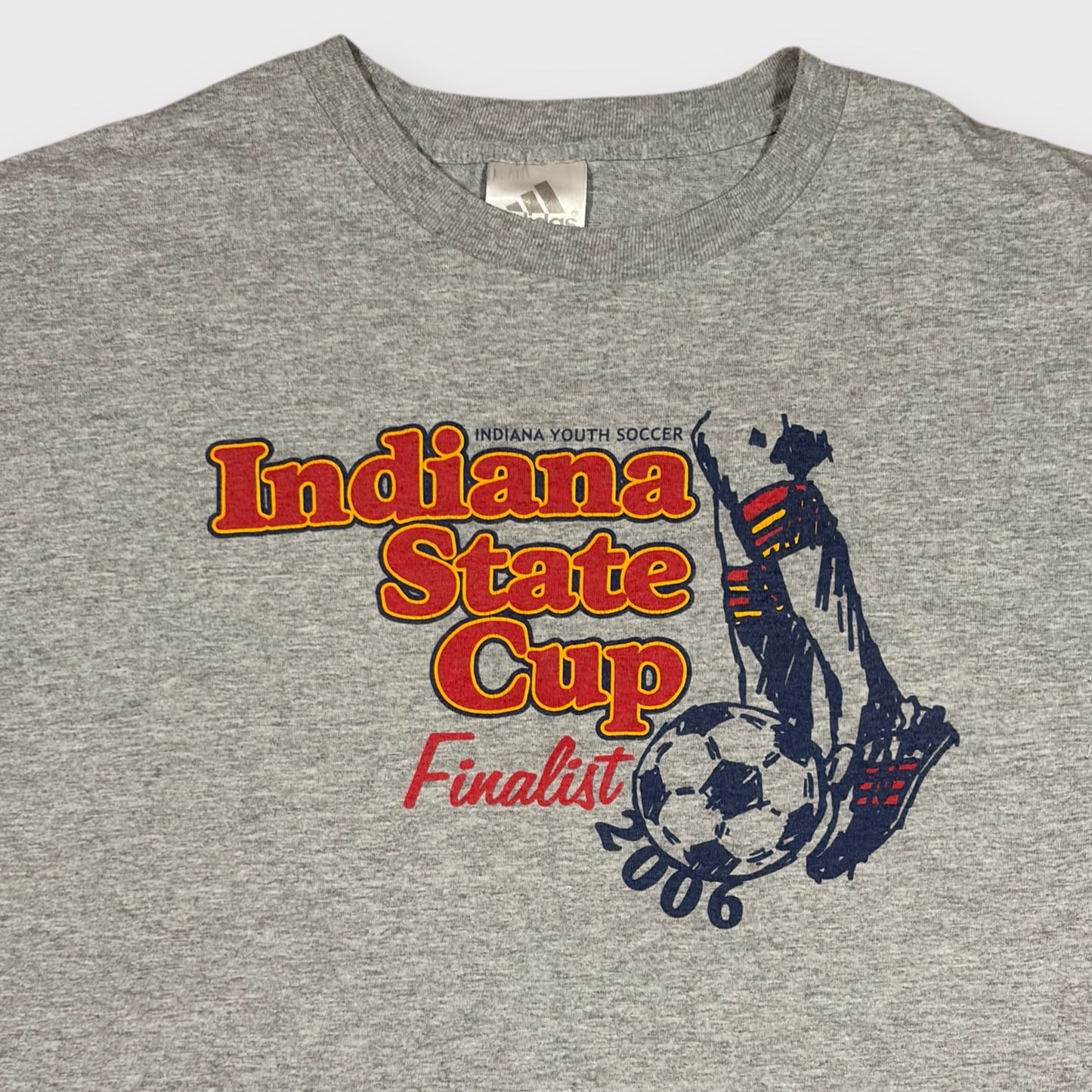 ADIDAS 2006 VINTAGE FOOTBALL GRAPHIC PRINT TEE (L)