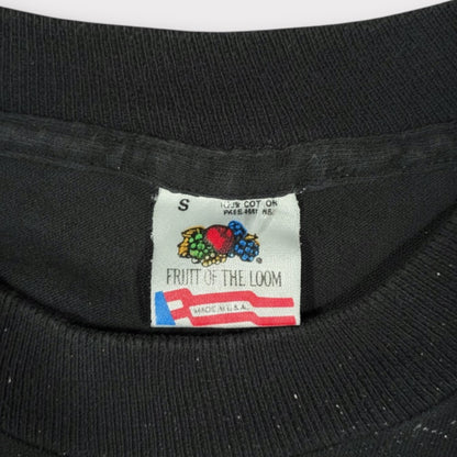 UNIVERSAL STUDIOS HOLLYWOOD x FRUIT OF THE LOOM | 1990s SINGLE STITCH GALAXY PRINT BLACK TEE (S)