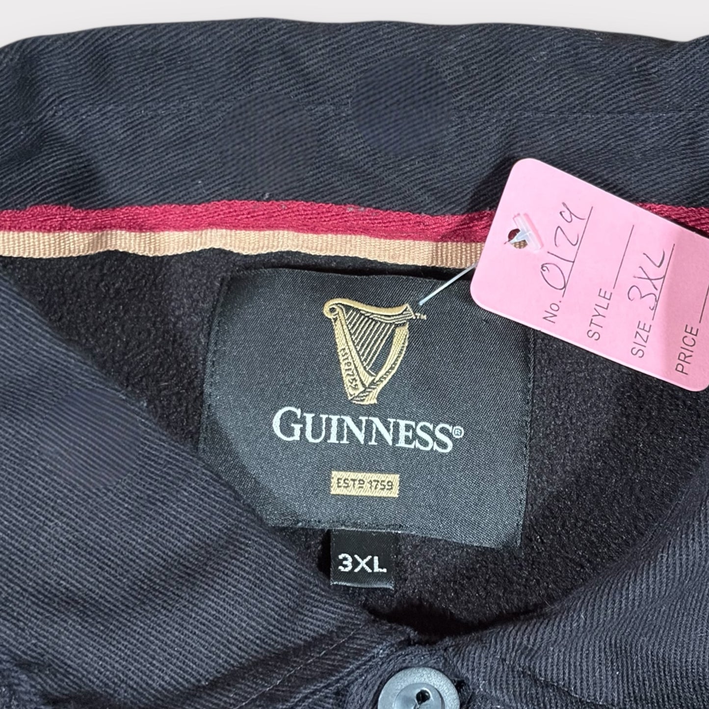 GUINNESS FLEECED RUGBY SHIRT (3XL)