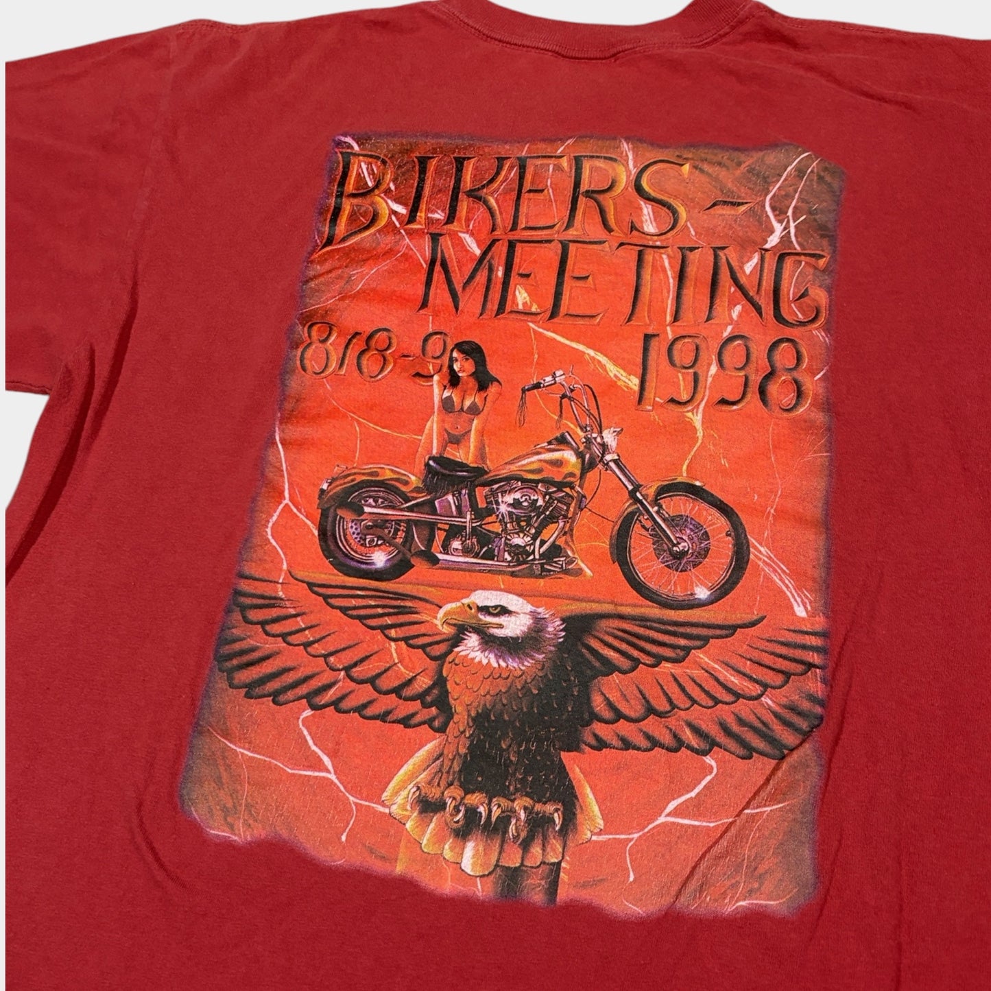 ANVIL | 1998 SINGLE STITCH BIKER GRAPHIC TEE (L)