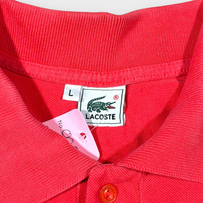 LACOSTE 90s VINTAGE CORAL POLO SHIRT (L)