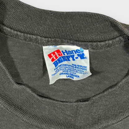 90s VINTAGE COLLAGE OF CULTURE SINGLE STITCH GRAPHIC TEE (L)