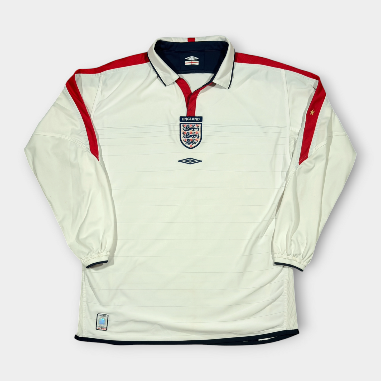 UMBRO | 2003-05 ENGLAND LONG SLEEVE HOME JERSEY (L)
