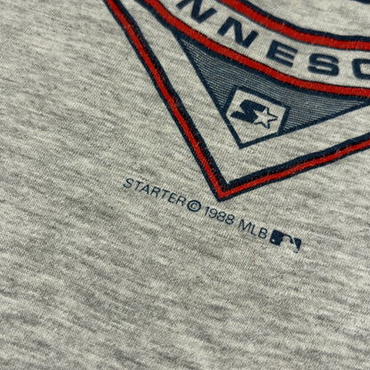 MLB x MINNESOTA TWINS | 1988 GREY SINGLE STITCH VINTAGE GRAPHIC TEE (S)