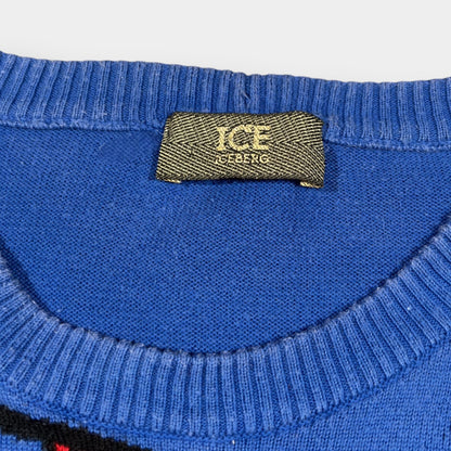ICEBERG | DASTARDLY & MUTLEY 1990s VINTAGE KNITTED SWEATSHIRT (S)