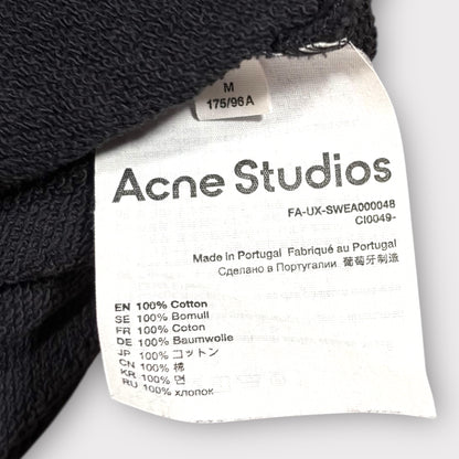 ACNE STUDIOS BLACK CREW NECK SWEATSHIRT (M)