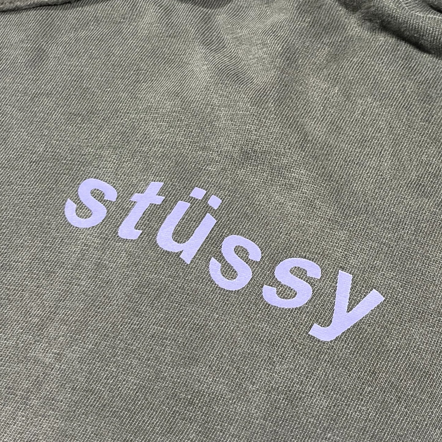 STUSSY BAGGY SPELLOUT HOODIE (L)