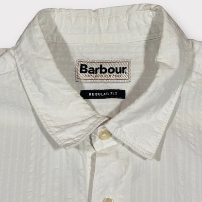 BARBOUR SHORT SLEEVE LINEN SHIRT (L)
