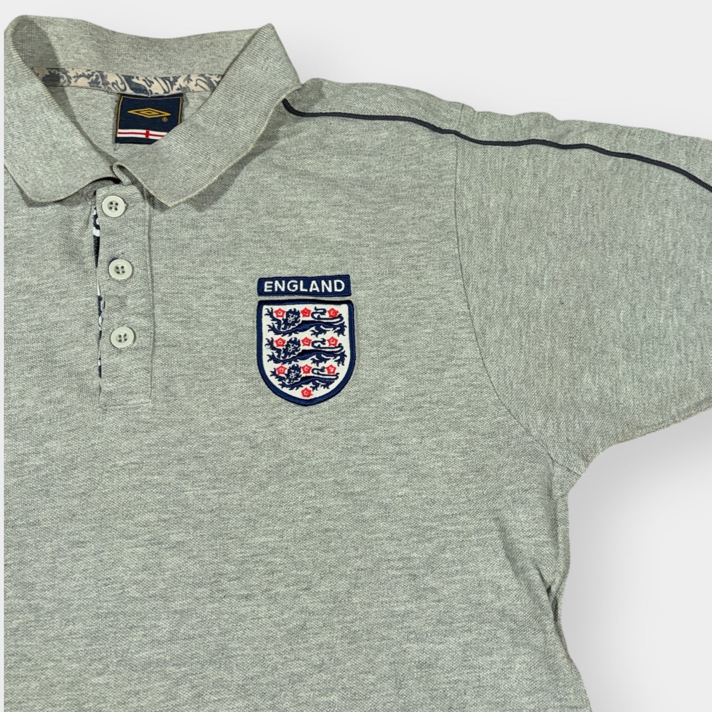 UMBRO | 2000s ENGLAND TRAINING POLO SHIRT (L)