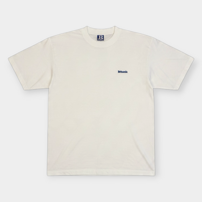 BRITANNIA MUSIC CLUB | 1990s WHITE PROMO TEE (XL)