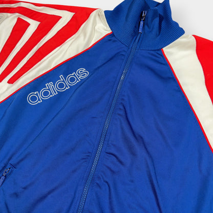 ADIDAS | 1990s VINTAGE BLUE COLOUR BLOCK TRACK JACKET (M)