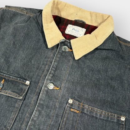 RALPH LAUREN | RARE 1980s BLACK DENIM JACKET (L)