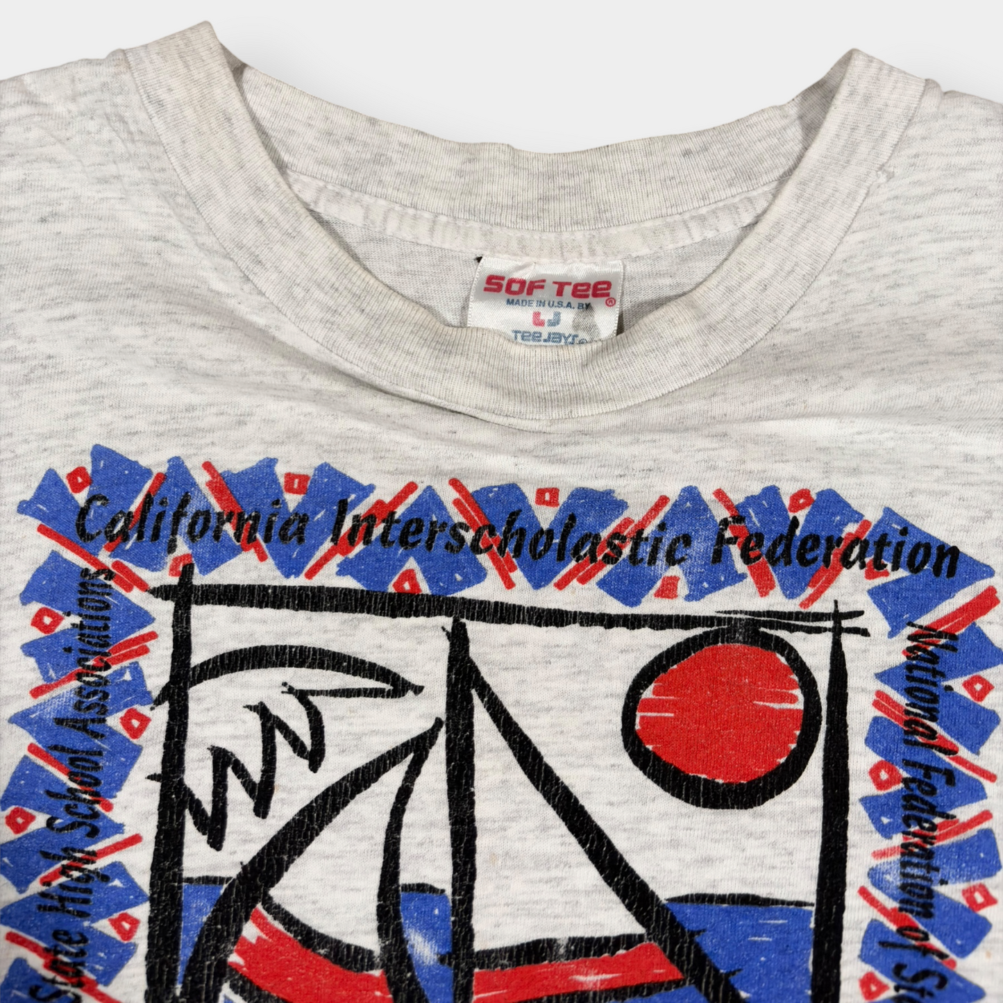AMERICAN VINTAGE | 1991 GREY MARL SINGLE STITCH GRAPHIC TEE (XL)