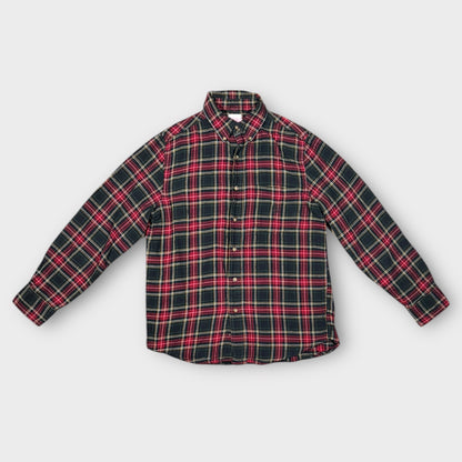 RALPH LAUREN CHAPS 90s TARTAN FLANNEL SHIRT (S)