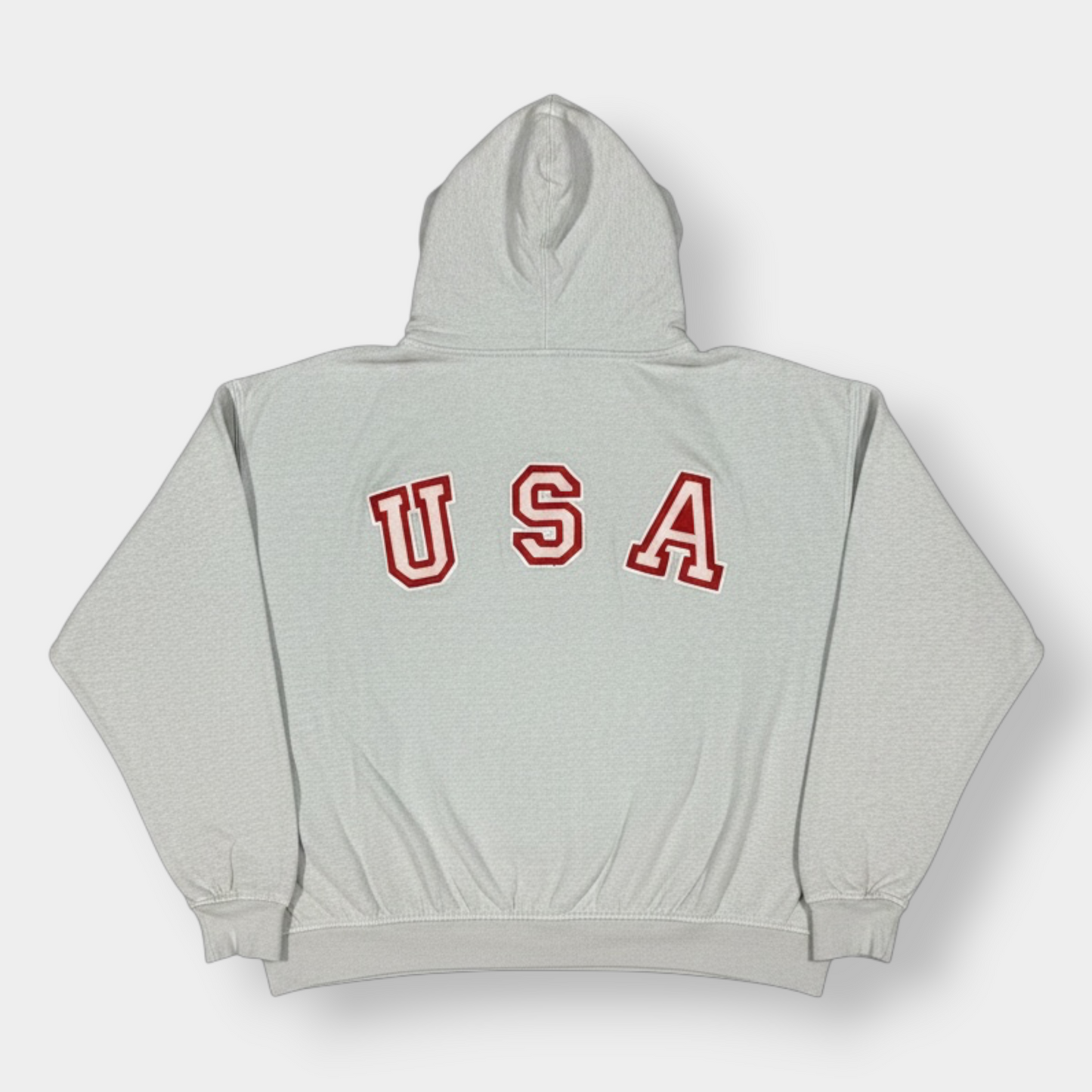 RALPH LAUREN CHAPS | 1990s VINTAGE GREY ZIP UP USA FLEECE (M)