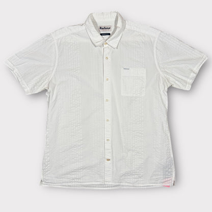 BARBOUR SHORT SLEEVE LINEN SHIRT (L)