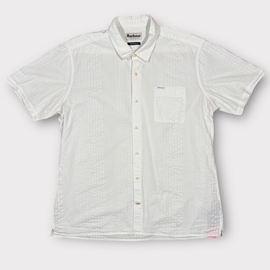 BARBOUR SHORT SLEEVE LINEN SHIRT (L)