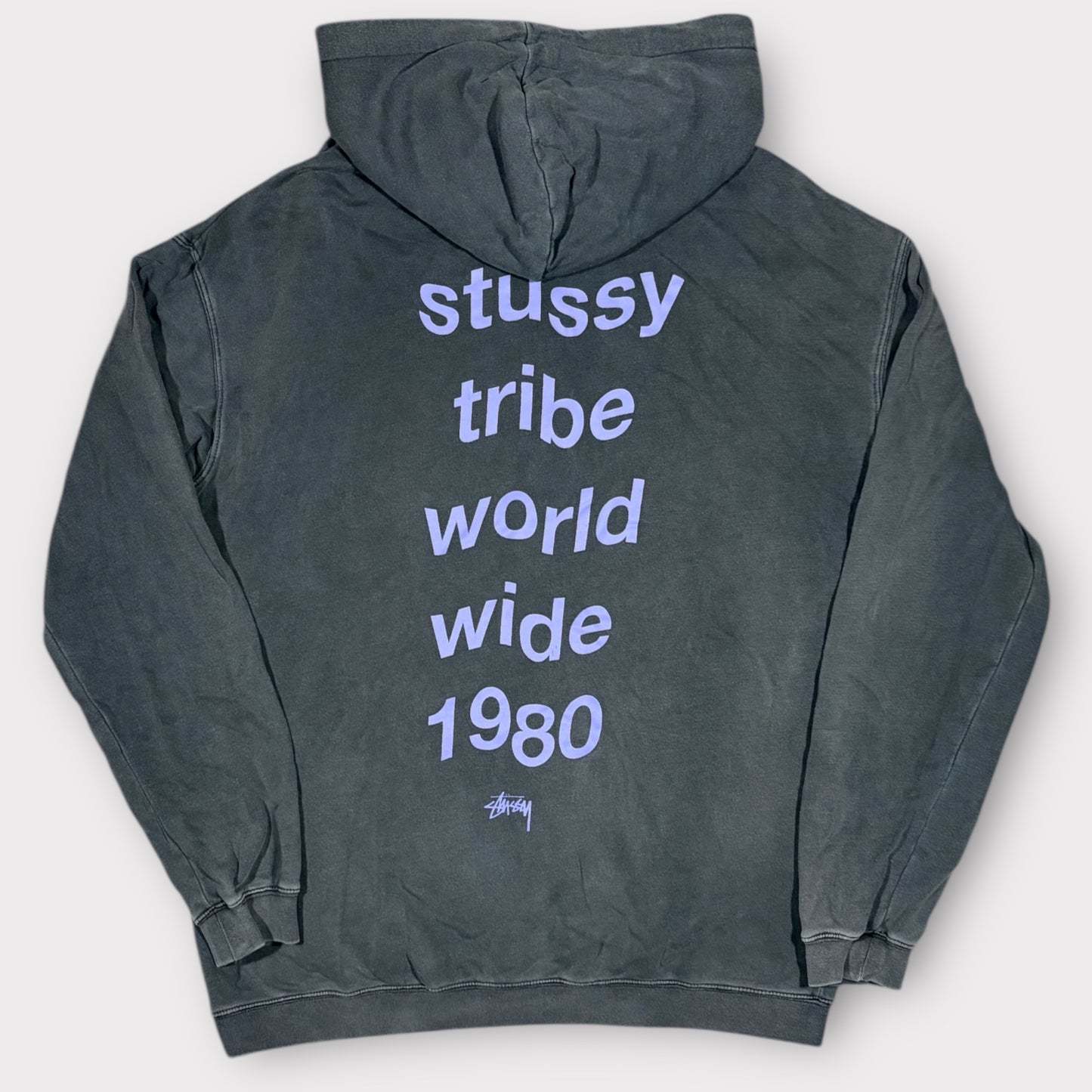 STUSSY BAGGY SPELLOUT HOODIE (L)