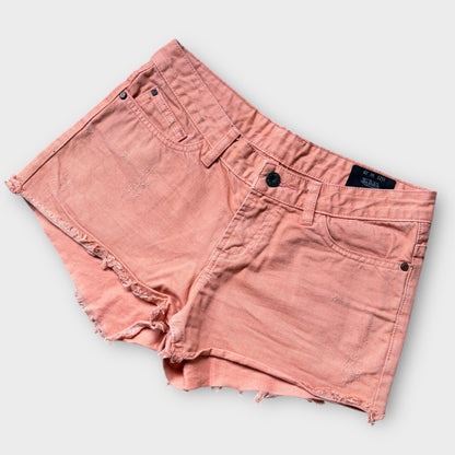 VON DUTCH | Y2K VINTAGE DISTRESSED DENIM SHORTS (S)